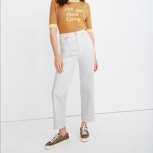 BNWT Madewell Slim Wide-Leg Jeans Tile White sz 26